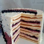 Торт "Персик-чорниця"