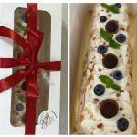 Меренговий рулет з вишневим конфітюром